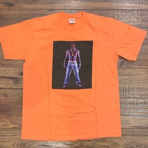 Supreme Tupac Tee Neon Orange